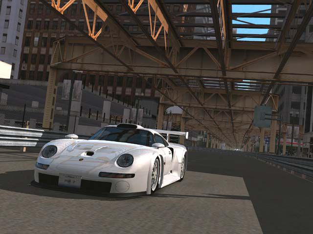 Project Gotham Racing 2 screenshot with a white car