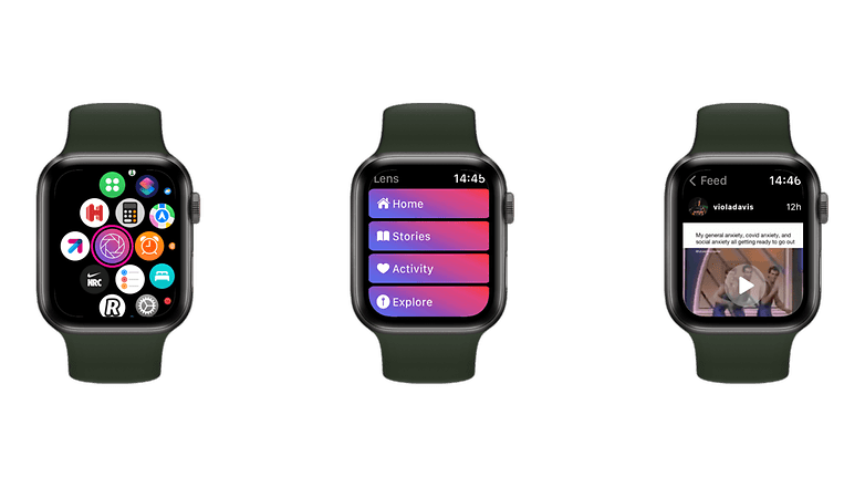 Lens app mimics Instagram's previous app on Apple Watch